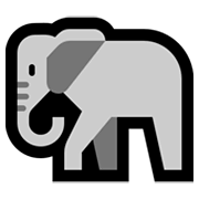 Emoji 🐘 Elefante su Microsoft Windows 11.