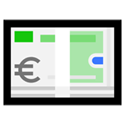 Émoji 💶 Billet En Euros sur Microsoft Windows 11.