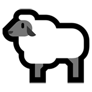 Émoji 🐑 Mouton sur Microsoft Windows 11.