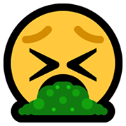 Emoji 🤮 Faccina Che Vomita su Microsoft Windows 11.