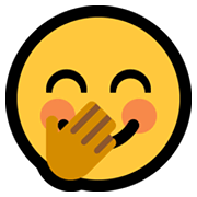 🤭 Emoji verlegen kicherndes Gesicht Microsoft Windows 11.