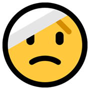 Emoji 🤕 Faccina Bendata su Microsoft Windows 11.