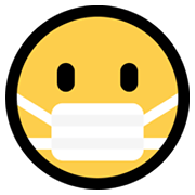 Emoji 😷 Faccina Con Mascherina su Microsoft Windows 11.