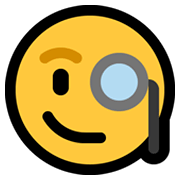 🧐 Emoji Gesicht mit Monokel Microsoft Windows 11.