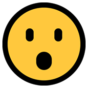 Emoji 😮 Faccina Con Bocca Aperta su Microsoft Windows 11.