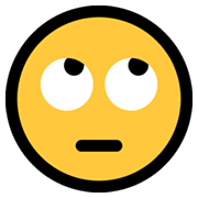 Emoji 🙄 Faccina Con Occhi Al Cielo su Microsoft Windows 11.