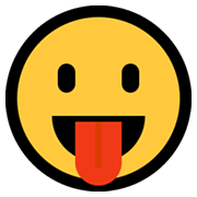 😛 Emoji Rosto Mostrando A Língua na Microsoft Windows 11.