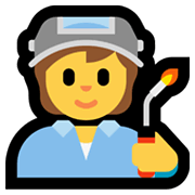 🧑‍🏭 Emoji Trabajador de fábrica en Microsoft Windows 11.