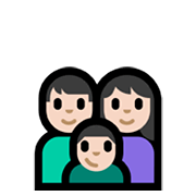 Emoji 👪🏻 Famiglia, Carnagione Chiara su Microsoft Windows 11.