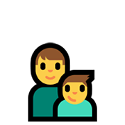Emoji 👨‍👦 Famiglia: Uomo E Bambino su Microsoft Windows 11.
