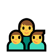 Emoji 👨‍👦‍👦 Famiglia: Uomo, Bambino E Bambino su Microsoft Windows 11.