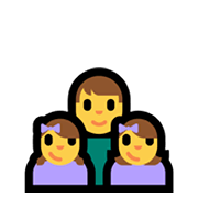 👨‍👧‍👧 Emoji Familie: Mann, Mädchen und Mädchen Microsoft Windows 11.