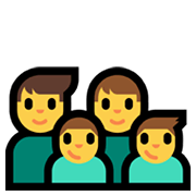 👨‍👨‍👦‍👦 Emoji Família: Homem, Homem, Menino E Menino na Microsoft Windows 11.