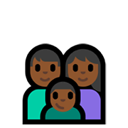 👪🏾 Emoji Familia, Tono De Piel Oscuro Medio en Microsoft Windows 11.