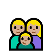 👪🏼 Emoji Familia, Tono De Piel Claro Medio en Microsoft Windows 11.