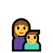 👩‍👦 Emoji Família: Mulher E Menino na Microsoft Windows 11.