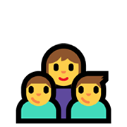 👩‍👦‍👦 Emoji Familia: Mujer, Niño, Niño en Microsoft Windows 11.