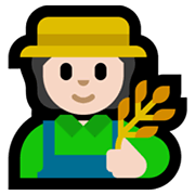 🧑🏻‍🌾 Emoji Agricultor: Pele Clara na Microsoft Windows 11.