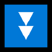 ⏬ Emoji Triángulo Doble Hacia Abajo en Microsoft Windows 11.