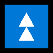 ⏫ Emoji Triángulo Doble Hacia Arriba en Microsoft Windows 11.