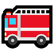 Emoji 🚒 Camion Dei Pompieri su Microsoft Windows 11.