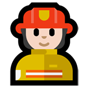 🧑🏻‍🚒 Emoji Feuerwehrmann/-frau: helle Hautfarbe Microsoft Windows 11.