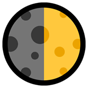 🌓 Emoji Luna En Cuarto Creciente en Microsoft Windows 11.