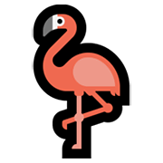 🦩 Emoji Flamingo na Microsoft Windows 11.