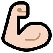 💪🏻 Emoji Bíceps Flexionado: Tono De Piel Claro en Microsoft Windows 11.