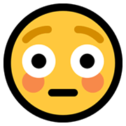 😳 Emoji errötetes Gesicht mit großen Augen Microsoft Windows 11.