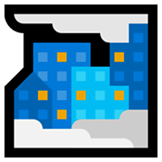 Emoji 🌁 Nebbioso su Microsoft Windows 11.