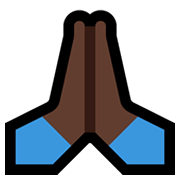 🙏🏿 Emoji Manos En Oración: Tono De Piel Oscuro en Microsoft Windows 11.