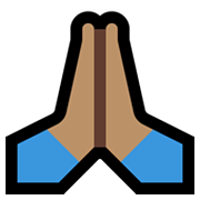 🙏🏽 Emoji Manos En Oración: Tono De Piel Medio en Microsoft Windows 11.