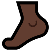 🦶🏿 Emoji Fuß: dunkle Hautfarbe Microsoft Windows 11.