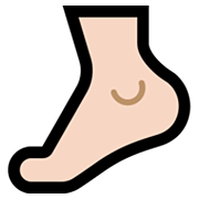 🦶🏻 Emoji Fuß: helle Hautfarbe Microsoft Windows 11.