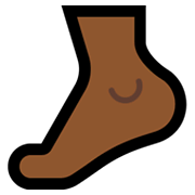 🦶🏾 Emoji Fuß: mitteldunkle Hautfarbe Microsoft Windows 11.