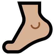 🦶🏼 Emoji Fuß: mittelhelle Hautfarbe Microsoft Windows 11.