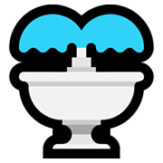 Emoji ⛲ Fontana su Microsoft Windows 11.