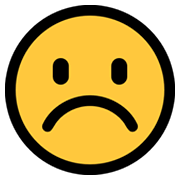 Emoji ☹️ Faccina Imbronciata su Microsoft Windows 11.