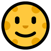 Emoji 🌝 Faccina Luna Piena su Microsoft Windows 11.