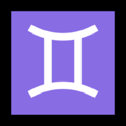 Emoji ♊ Segno Zodiacale Dei Gemelli su Microsoft Windows 11.
