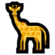 Emoji 🦒 Giraffa su Microsoft Windows 11.