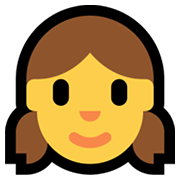 Emoji 👧 Bambina su Microsoft Windows 11.