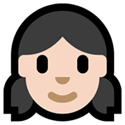 👧🏻 Emoji Niña: Tono De Piel Claro en Microsoft Windows 11.