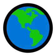 Émoji 🌎 Globe Tourné Sur Les Amériques sur Microsoft Windows 11.