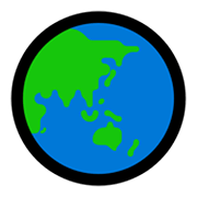 🌏 Emoji Globus mit Asien und Australien Microsoft Windows 11.