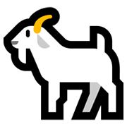 Émoji 🐐 Chèvre sur Microsoft Windows 11.