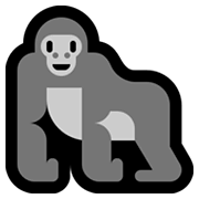 🦍 Emoji Gorila en Microsoft Windows 11.