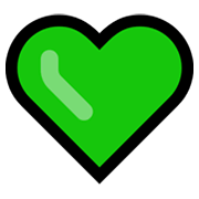 Émoji 💚 Cœur Vert sur Microsoft Windows 11.