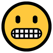 😬 Emoji Rosto Expressando Desagrado na Microsoft Windows 11.